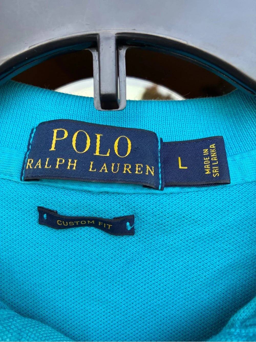 Polo Ralph Lauren Teal/Orange Large Logo “3” Polo L